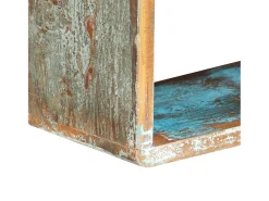 Prateleira| 3 pcs conj. prateleiras parede cubos madeira recuperada maciça PT175074 Castanho