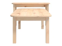 Mesa De Centro*vidaxl 2 pcs conjunto de mesas de centro madeira de pinho maciça Castanho