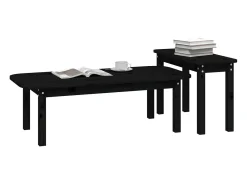 vidaxl 2 pcs conjunto de mesas de centro pinho maciço^ Mesa De Centro