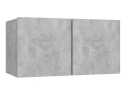 4 pcs conjunto de móveis de TV derivados madeira cinza cimento PT799057^ Móvel De Tv