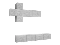 Móvel De Tv|vidaxl 7 pcs conjunto de móveis de TV contraplacado cimento Cinzento