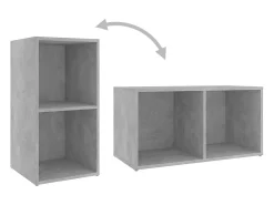 Discount 8 pcs conjunto de móveis de TV derivados madeira cinza cimento PT966541 Cinzento