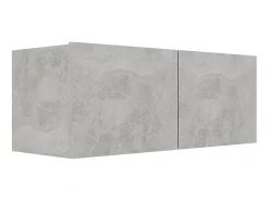 Móvel De Tv| 5 pcs conjunto de móveis de TV derivados madeira cinza cimento PT434970 Cinzento