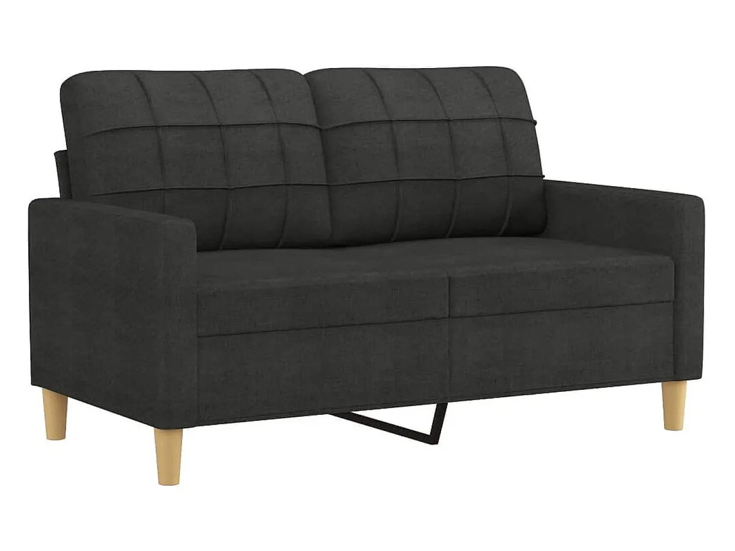 Best vidaxl 3 pcs conjunto de sofás com almofadões tecido Preto
