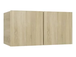 7 pcs conjunto móveis de TV derivados madeira carvalho sonoma PT874236^ Móvel De Tv