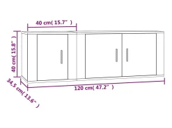 Móvel De Tv*vidaxl 2 pcs conjunto móveis de TV derivados de madeira Branco