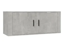 Móvel De Tv| 2 pcs Conjunto móveis de TV derivados de madeira cinza cimento PT819855 Cinzento