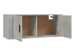 Móvel De Tv| 2 pcs Conjunto móveis de TV derivados de madeira cinza cimento PT819855 Cinzento