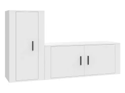 Móvel De Tv*vidaxl 2 pcs conjunto móveis de TV derivados de madeira Branco
