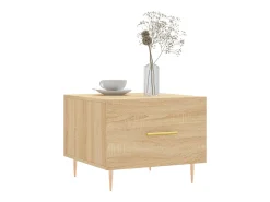Mesa De Centro| 2 pcs Mesas de centro | Mesa de apoio | Mesa de café 50x50x40cm deriv. madeira carvalho sonoma Castanho