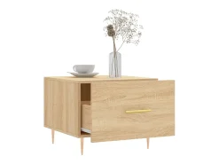 Mesa De Centro| 2 pcs Mesas de centro | Mesa de apoio | Mesa de café 50x50x40cm deriv. madeira carvalho sonoma Castanho