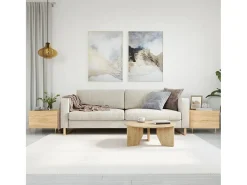 Mesa De Centro| 2 pcs Mesas de centro | Mesa de apoio | Mesa de café 50x50x40cm deriv. madeira carvalho sonoma Castanho