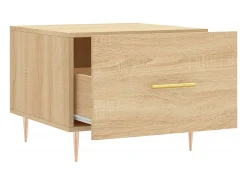 Mesa De Centro| 2 pcs Mesas de centro | Mesa de apoio | Mesa de café 50x50x40cm deriv. madeira carvalho sonoma Castanho