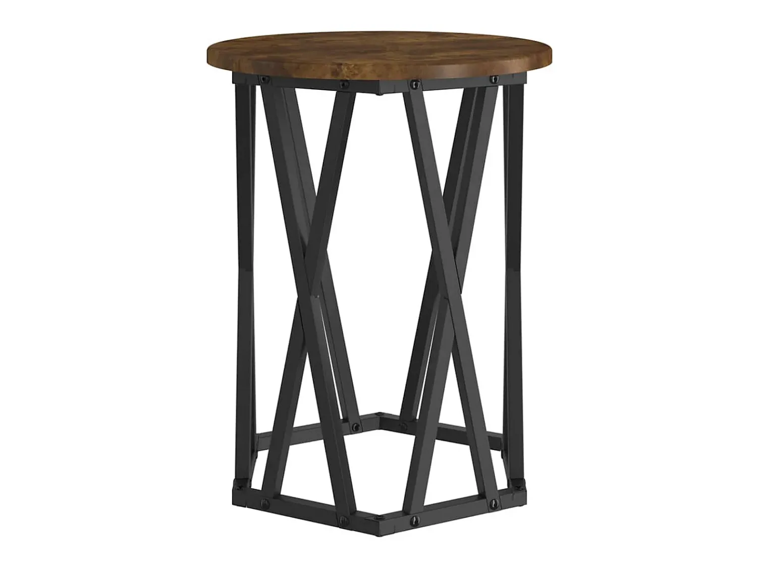 Mesa De Centro* 2 pcs Mesas de centro | Mesa de apoio | Mesa de café Carvalho fumado 50x50x50 cm Castanho