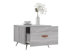 Mesa De Centro| 2 pcs Mesas de centro | Mesa de apoio | Mesa de café 50x50x40 cm madeira proc. sonoma cinza Cinzento