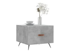 Mesa De Centro* 2 pcs Mesas de centro | Mesa de apoio | Mesa de café 50x50x40 cm madeira processada cinza cimento Cinzento