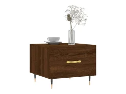 Mesa De Centro| 2 pcs Mesas de centro | Mesa de apoio | Mesa de café 50x50x40 cm madeira proc. carvalho Castanho