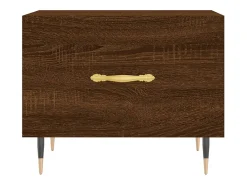Mesa De Centro| 2 pcs Mesas de centro | Mesa de apoio | Mesa de café 50x50x40 cm madeira proc. carvalho Castanho