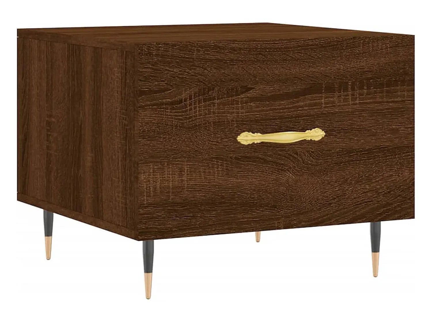 Mesa De Centro| 2 pcs Mesas de centro | Mesa de apoio | Mesa de café 50x50x40 cm madeira proc. carvalho Castanho