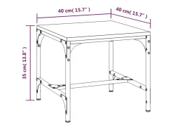 Mesa De Centro* 2 pcs Mesas de centro | Mesa de apoio | Mesa de café 40x40x35 cm derivados de madeira Preto