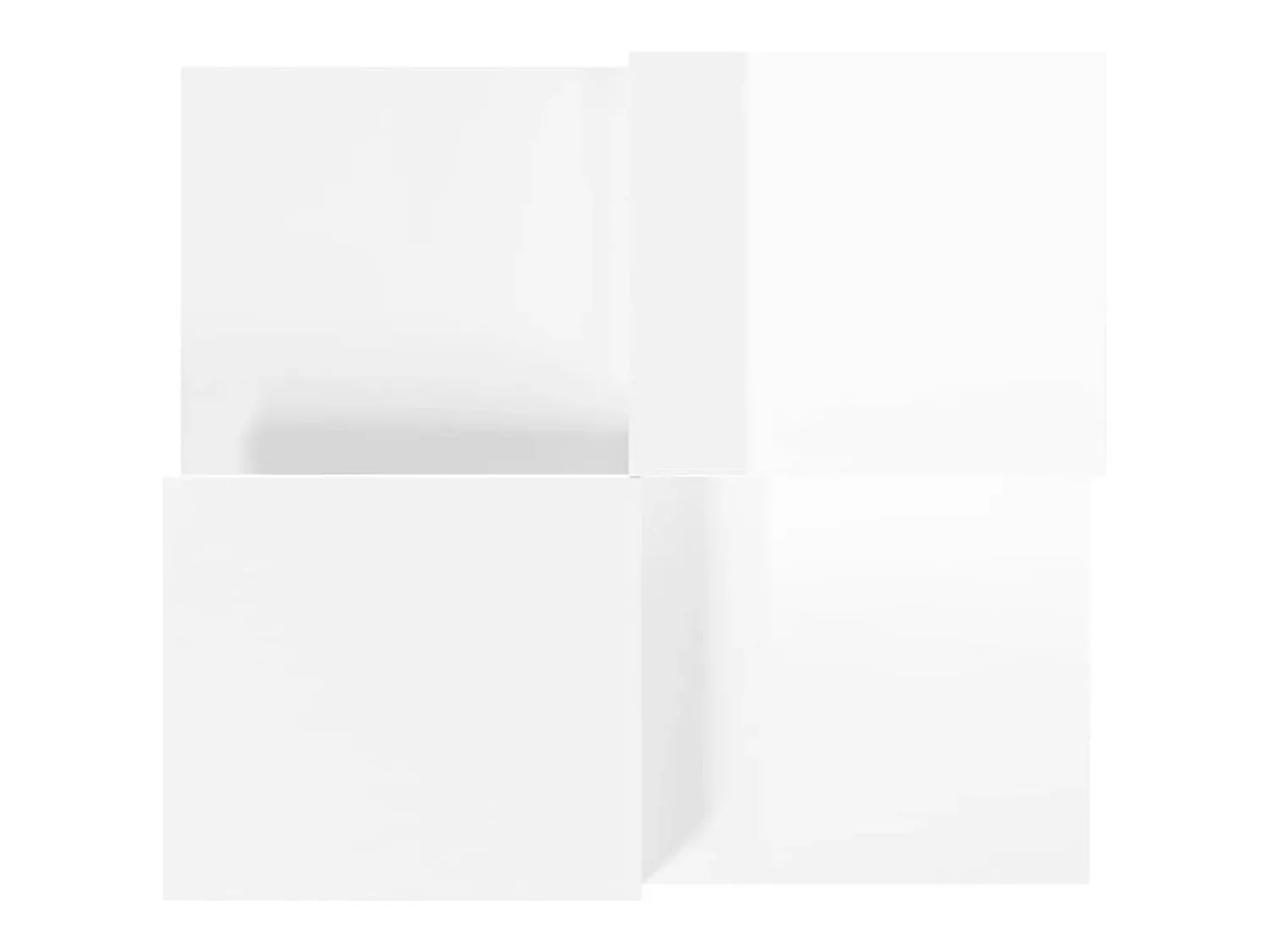Best 2 pcs Mesas de centro | Mesa de apoio | Mesa de café derivados de madeira brilhante Branco