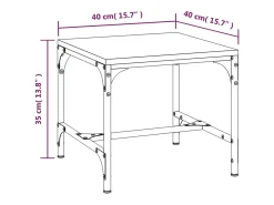 Hot 2 pcs Mesas de centro | Mesa de apoio | Mesa de café 40x40x35cm deriv. madeira carvalho Castanho