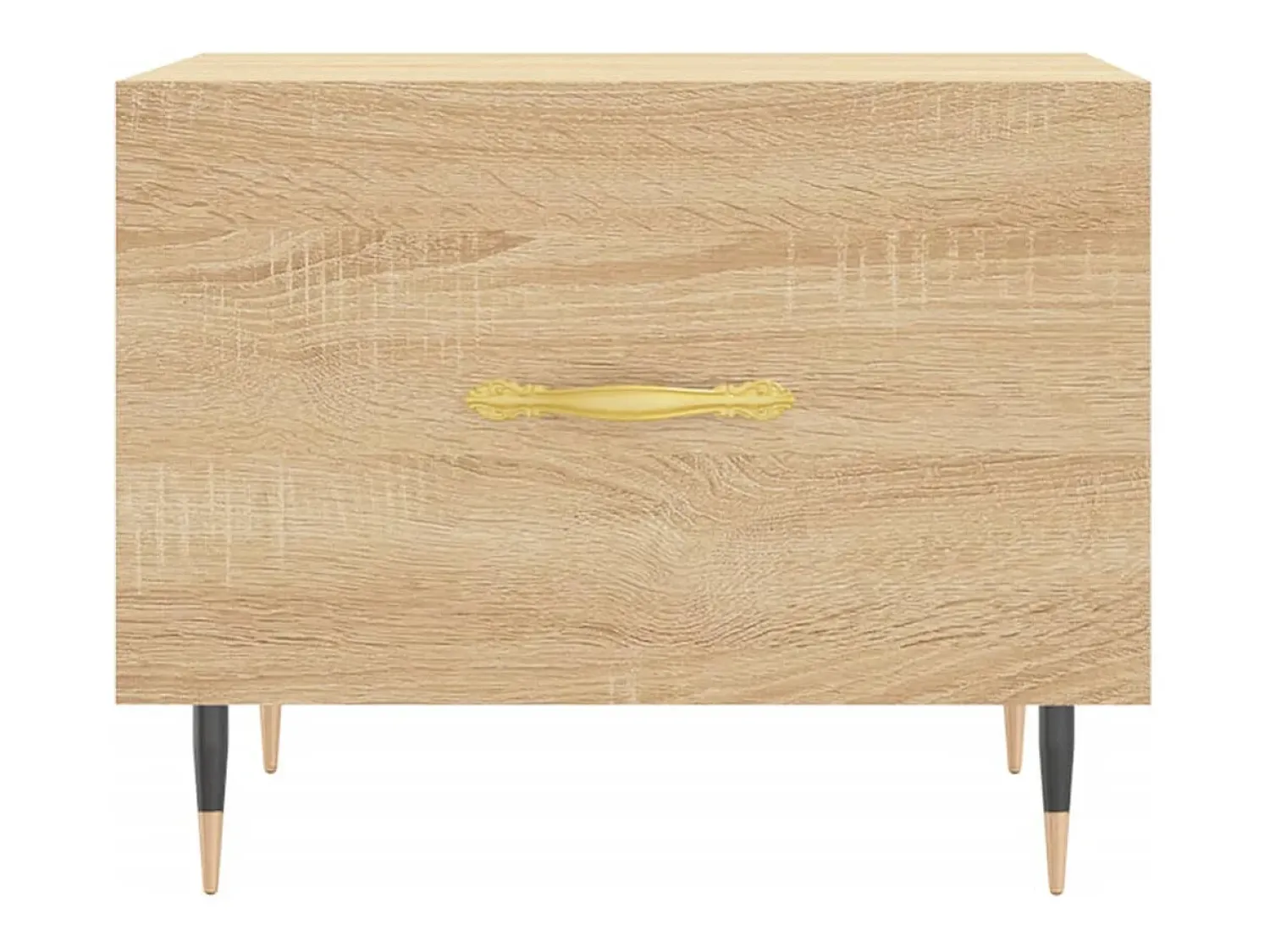 Mesa De Centro* 2 pcs Mesas de centro | Mesa de apoio | Mesa de café 50x50x40cm deriv. madeira carvalho sonoma Castanho