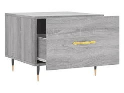 Mesa De Centro* 2 pcs Mesas de centro | Mesa de apoio | Mesa de café 50x50x40 cm madeira proc. sonoma cinza Cinzento
