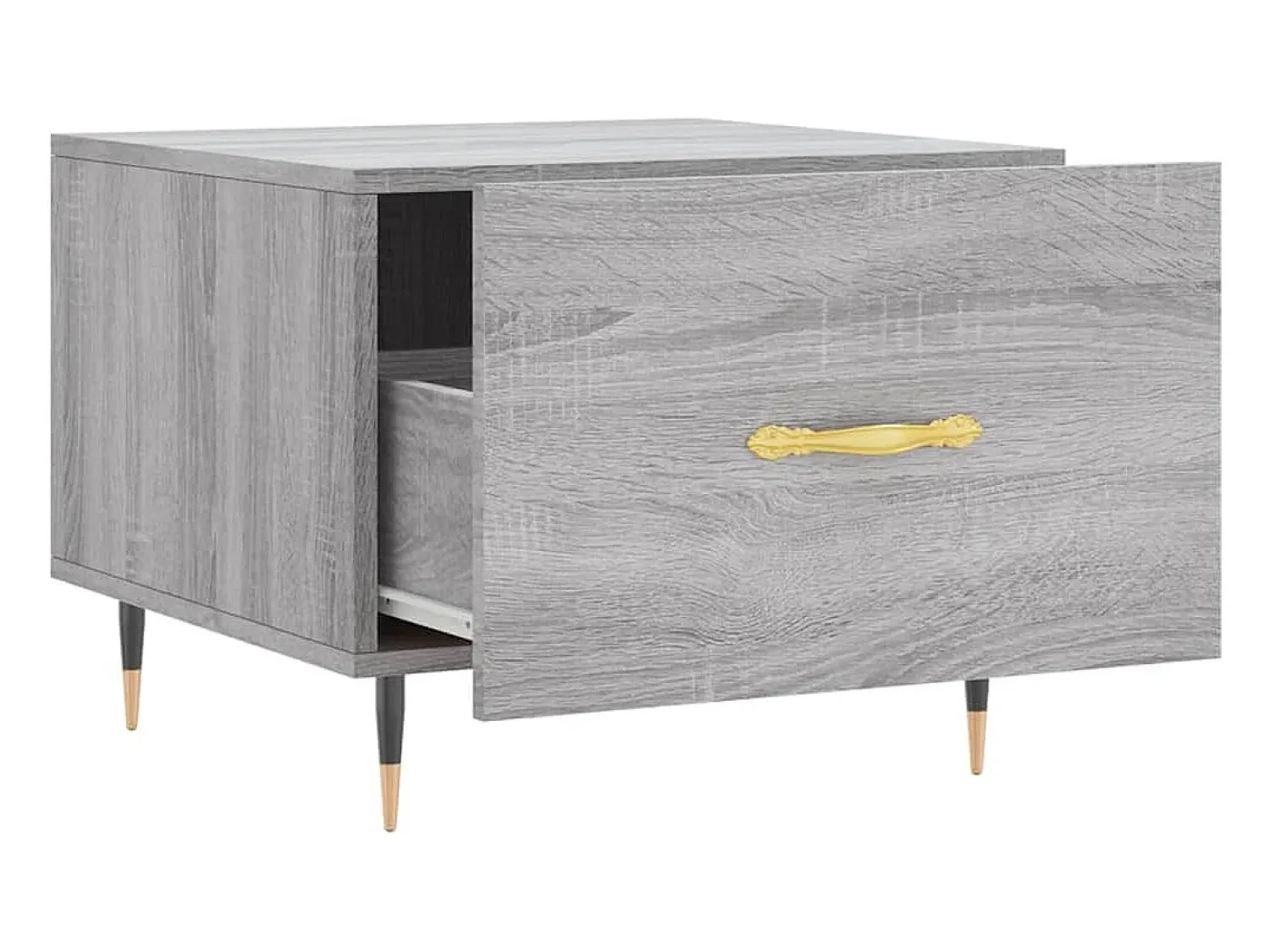 Mesa De Centro* 2 pcs Mesas de centro | Mesa de apoio | Mesa de café 50x50x40 cm madeira proc. sonoma cinza Cinzento