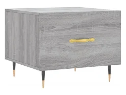 Mesa De Centro* 2 pcs Mesas de centro | Mesa de apoio | Mesa de café 50x50x40 cm madeira proc. sonoma cinza Cinzento