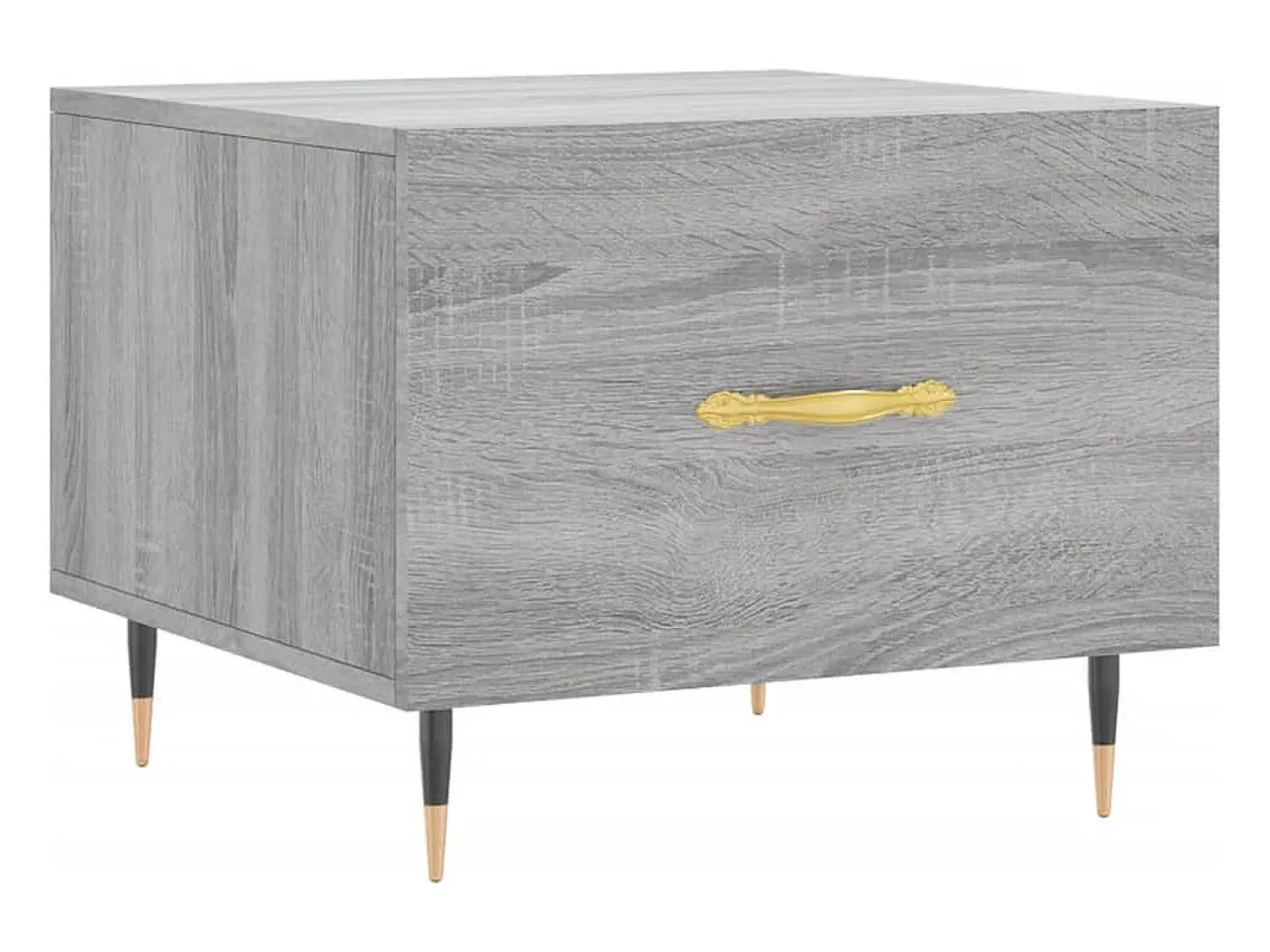 Mesa De Centro* 2 pcs Mesas de centro | Mesa de apoio | Mesa de café 50x50x40 cm madeira proc. sonoma cinza Cinzento