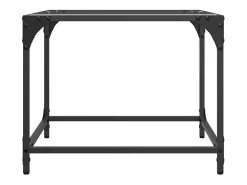 Mesa De Centro* 2 pcs Mesas de centro | Mesa de apoio | Mesa de café c/ topo vidro 50x50x40cm aço Transparente