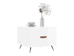 Sale 2 pcs Mesas de centro | Mesa de apoio | Mesa de café 50x50x40 cm brilhante Branco