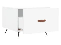 Mesa De Centro* 2 pcs Mesas de centro | Mesa de apoio | Mesa de café 50x50x40 cm madeira processada Branco