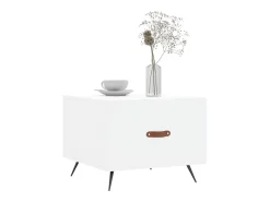 Mesa De Centro* 2 pcs Mesas de centro | Mesa de apoio | Mesa de café 50x50x40 cm madeira processada Branco