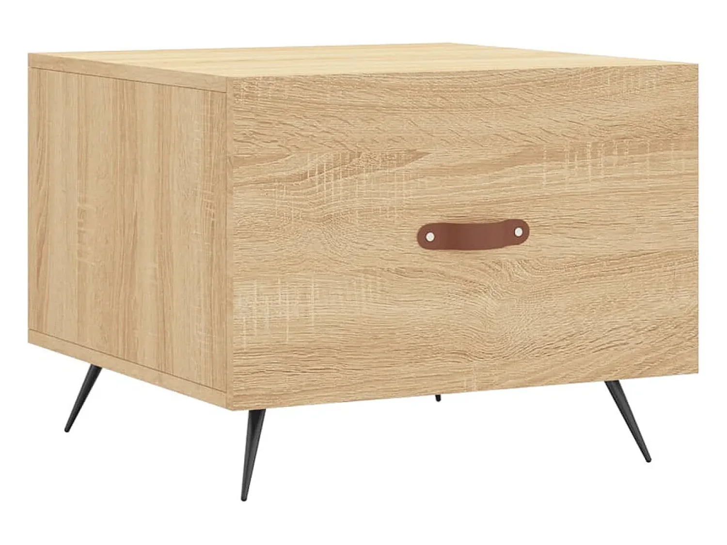 Mesa De Centro* 2 pcs Mesas de centro | Mesa de apoio | Mesa de café 50x50x40cm deriv. madeira carvalho sonoma Castanho