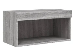 Móvel De Tv*vidaxl 6 pcs móveis parede p/ TV c/ LEDs deriv. madeira cinza sonoma Cinzento