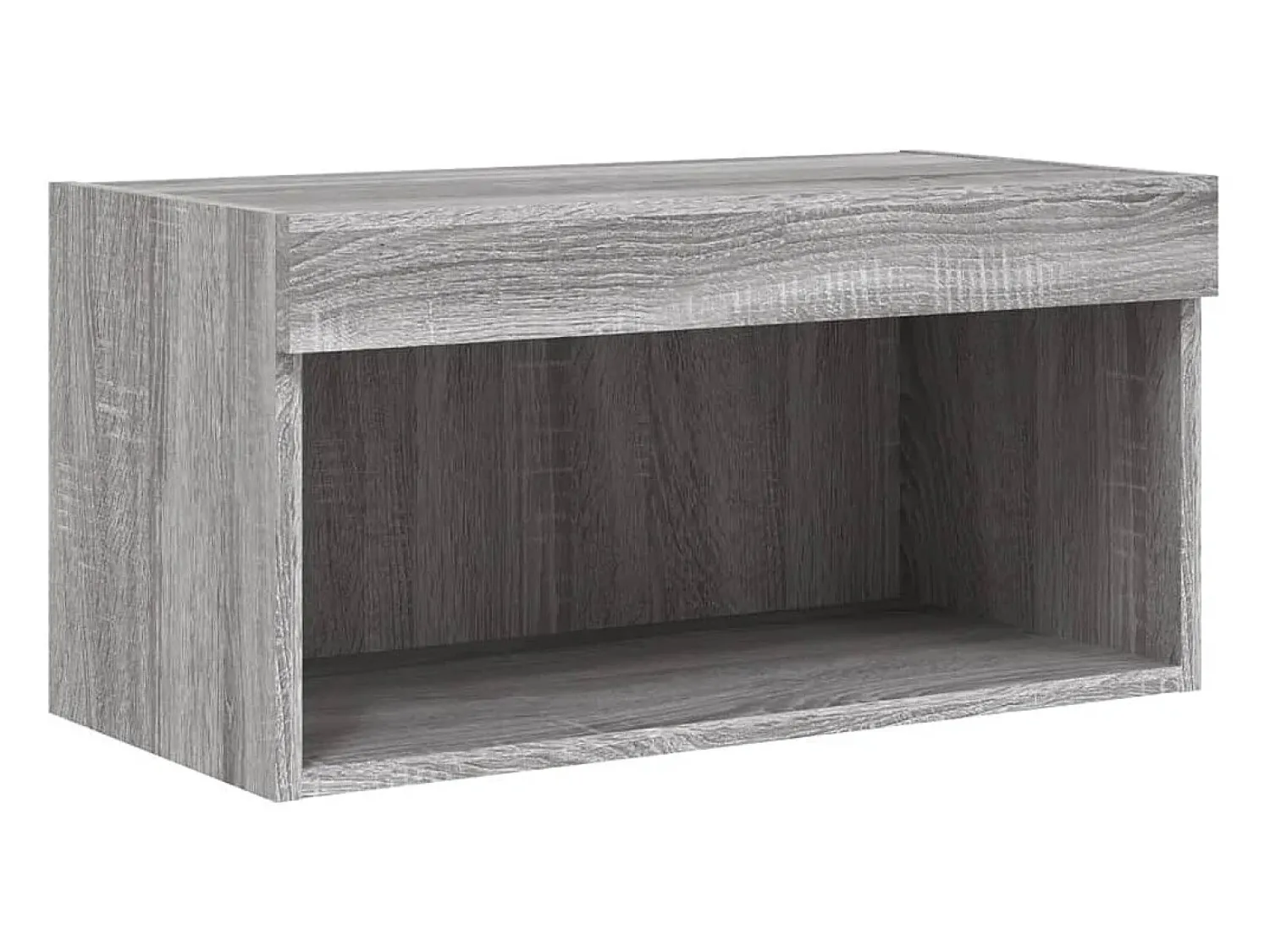 Móvel De Tv*vidaxl 6 pcs móveis parede p/ TV c/ LEDs deriv. madeira cinza sonoma Cinzento
