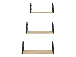 Prateleira*vidaxl 3 pcs prateleiras parede derivados de madeira carvalho sonoma Castanho