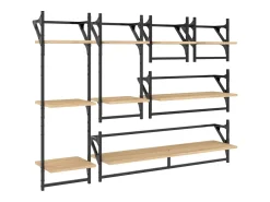 Prateleira*vidaxl 6 pcs prateleiras parede derivados de madeira carvalho sonoma Castanho