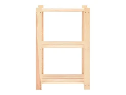 Prateleira| 10 unidades arrumação 3 prateleiras 60x38x90cm pinho 150 kg PT565709 Bege