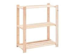 Prateleira* 3 unidades arrumação 3 prateleiras 80x38x90cm pinho 150 kg PT893920 Bege