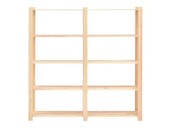 Prateleira| 2 unidades arrumação 5 prateleiras 170x38x170cm pinho 500 kg PT389910 Bege
