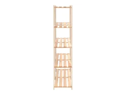 Prateleira| 2 unidades arrumação 5 prateleiras 170x38x170cm pinho 500 kg PT389910 Bege