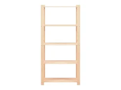 Prateleira| 2 unidades arrumação 5 prateleiras 80x38x170cm pinho 250 kg PT211745 Bege