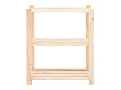 5 unidades arrumação 3 prateleiras 80x38x90cm pinho 150 kg PT101545^ Prateleira