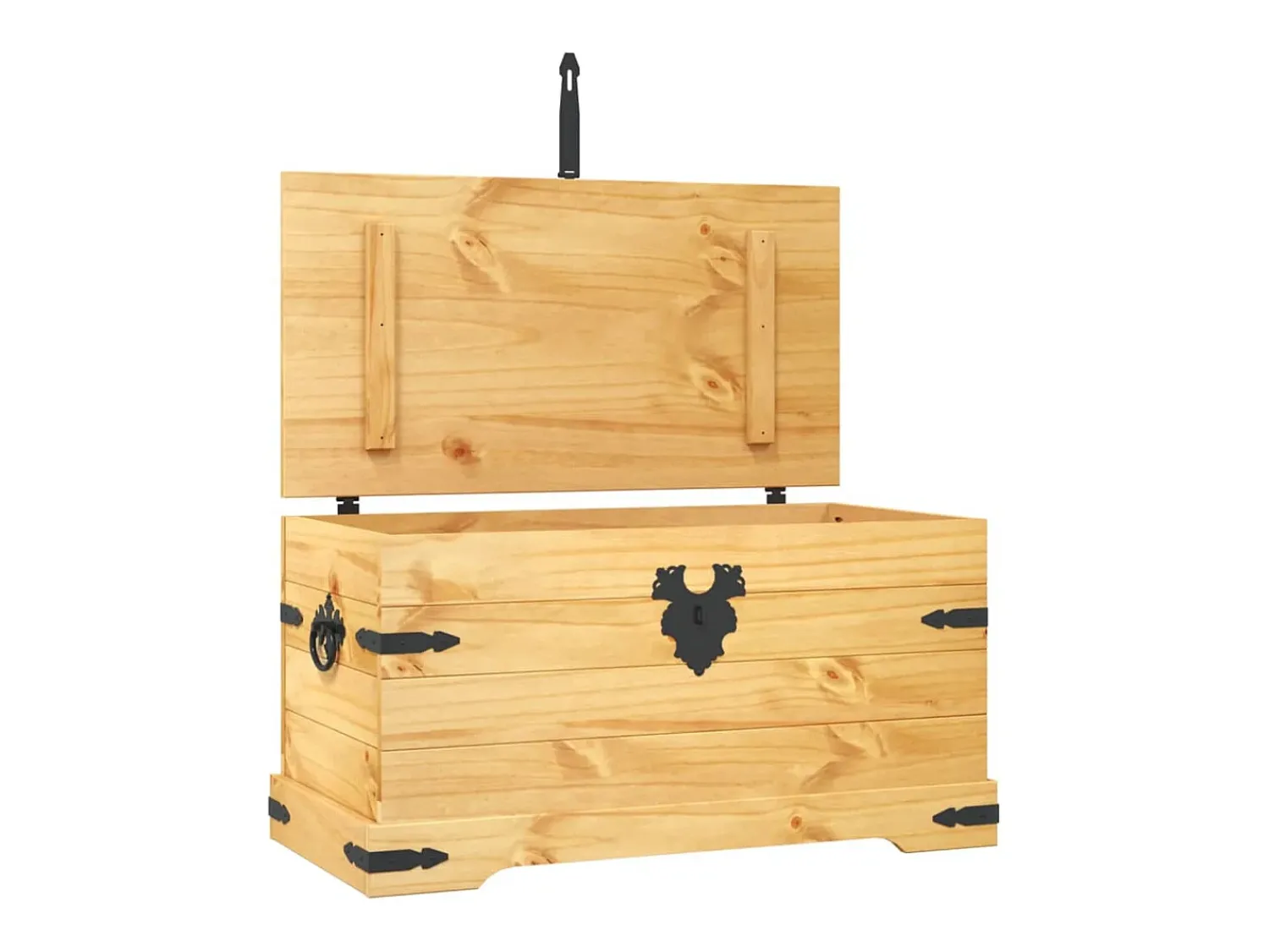 Acessórios De Arrumação* Arca de arrumação Corona Range em pinho mexicano 91x49,5x47 cm PT745131 Castanho