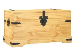 Acessórios De Arrumação* Arca de arrumação Corona Range em pinho mexicano 91x49,5x47 cm PT745131 Castanho