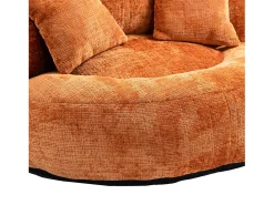 Poltrona|DripeX Armchair Pouf Pouf - tecido de lagarta laranja - com 3 travesseiros - Max 250kg Load - 108x108x52cm Cor de laranja