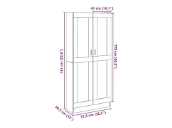 Clearance vidaxl Armário alto 82,5x30,5x185 cm deriv. madeira carvalho artisiano Castanho